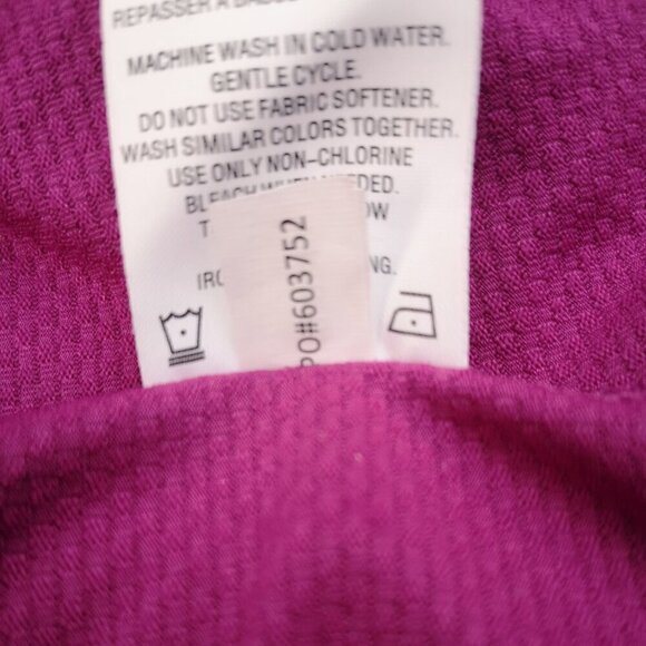 Hyba Ladies Size Medium Lightweight Purple Full Zip Jacket w/ Hood - Picture 6 of 13